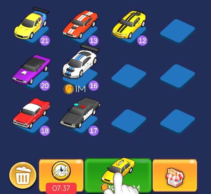 Idle Parkingのゲーム画面